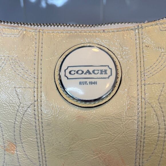Coach Bag Purse Handbag Y2K Leather Signature Stripe Logo Patent Crossbody Bag - Picture 4 of 16